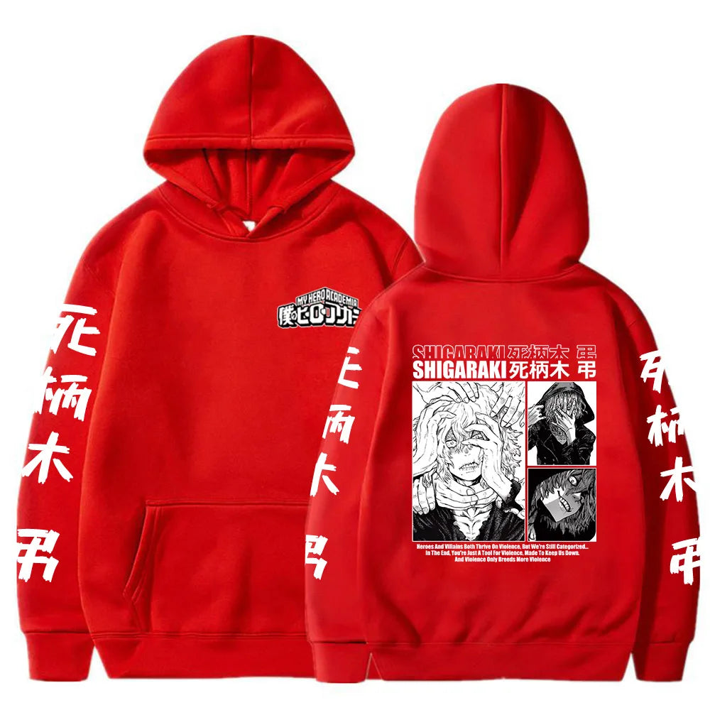 Anime My Hero Academia MHA Hoodie Shigaraki Tomura Manga Sweatshirt Boku No Hero Academia Gift Clothing Sudadera Felpa Moletom