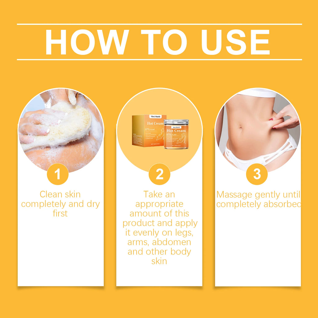 120G Body Shaping Cream Gentle Moisturizing Massage Boosts Skin Elasticity Nourishing Tightening Hot Body Slimming Lotion
