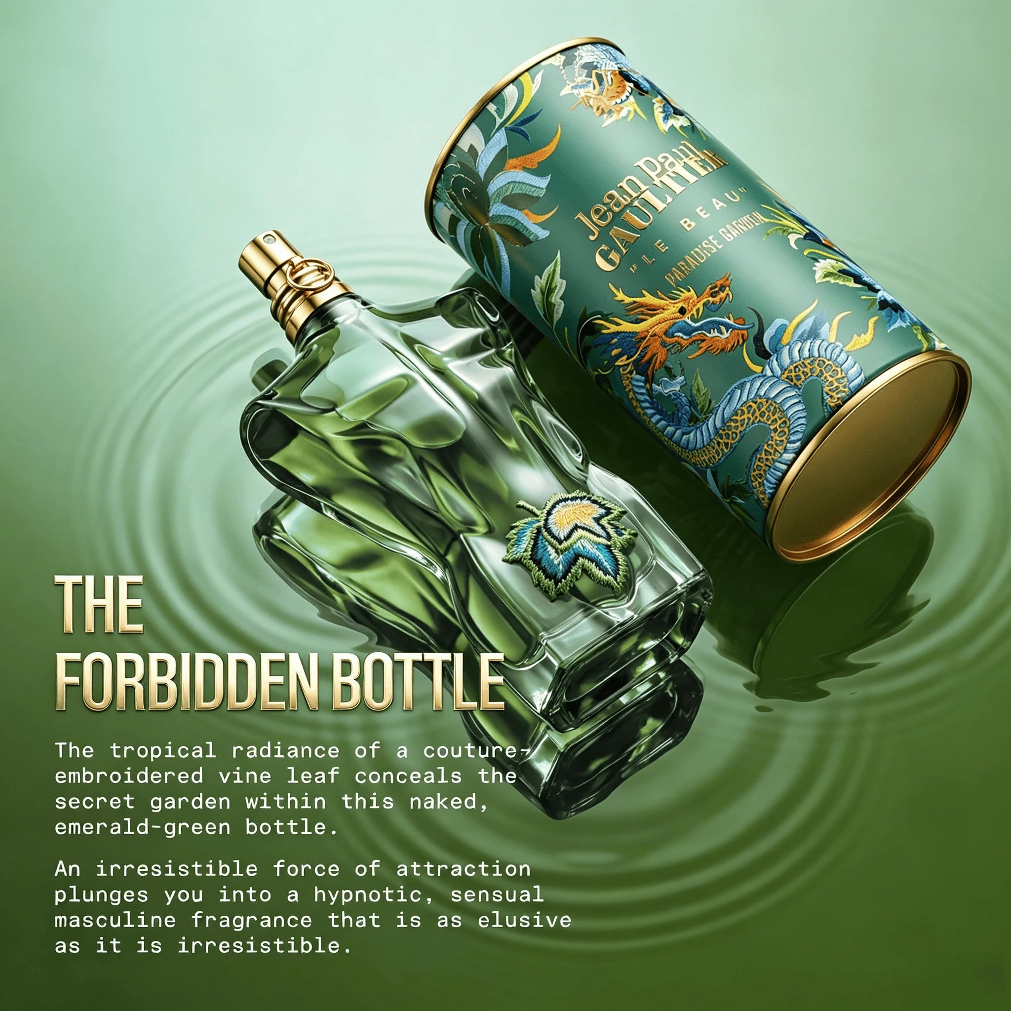 Jean Paul Gaultier Le Beau Paradise Garden Eau De Parfum for Men - Long Lasting Fresh Woody Aquatic Men's Cologne with Coconut Water, Green Fig & Sandalwood - Designer Fragrance Spray