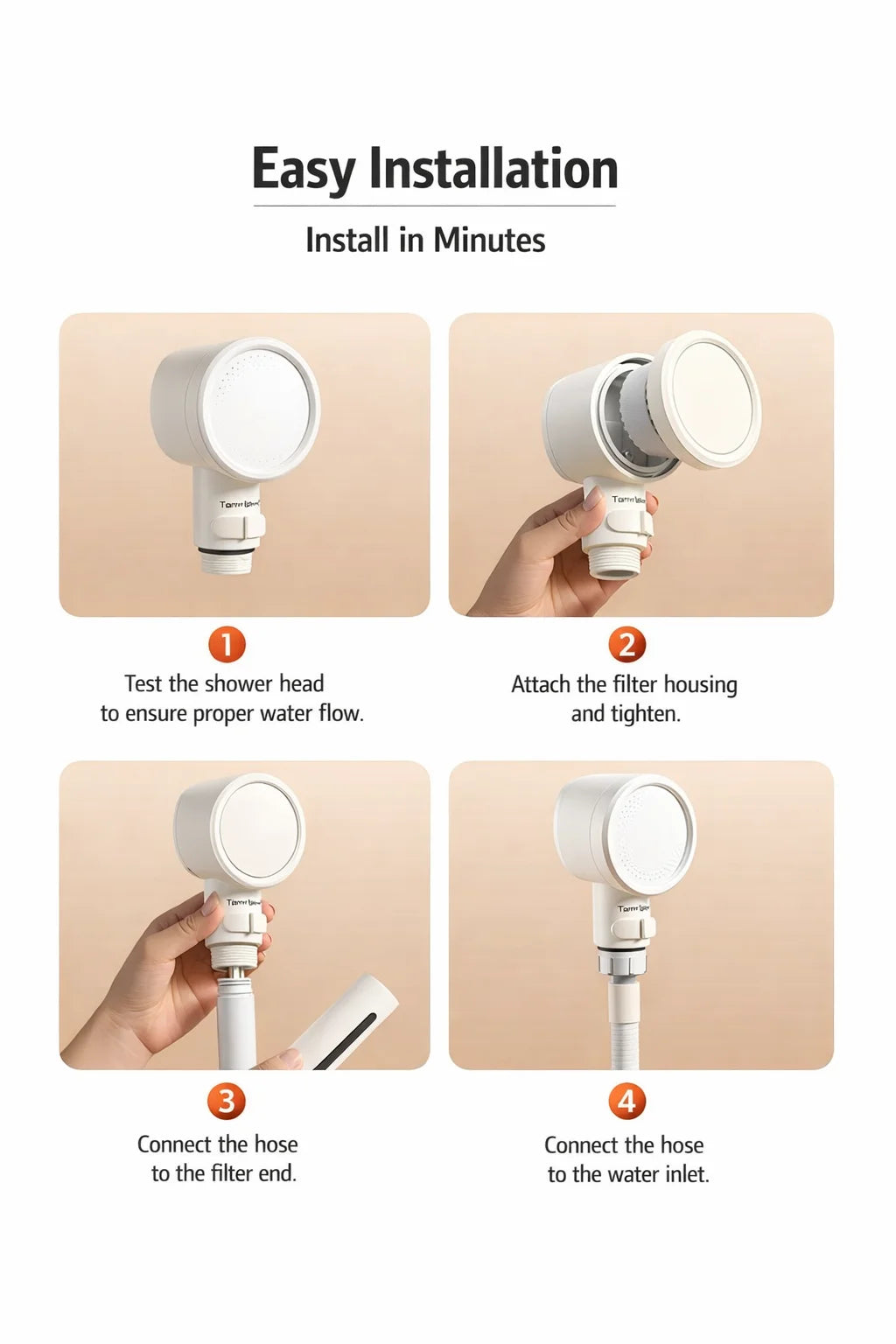High Pressure Filter Shower Head Double Sided Handheld Macaron Sprayer Chlorine Removal for Bathroom
