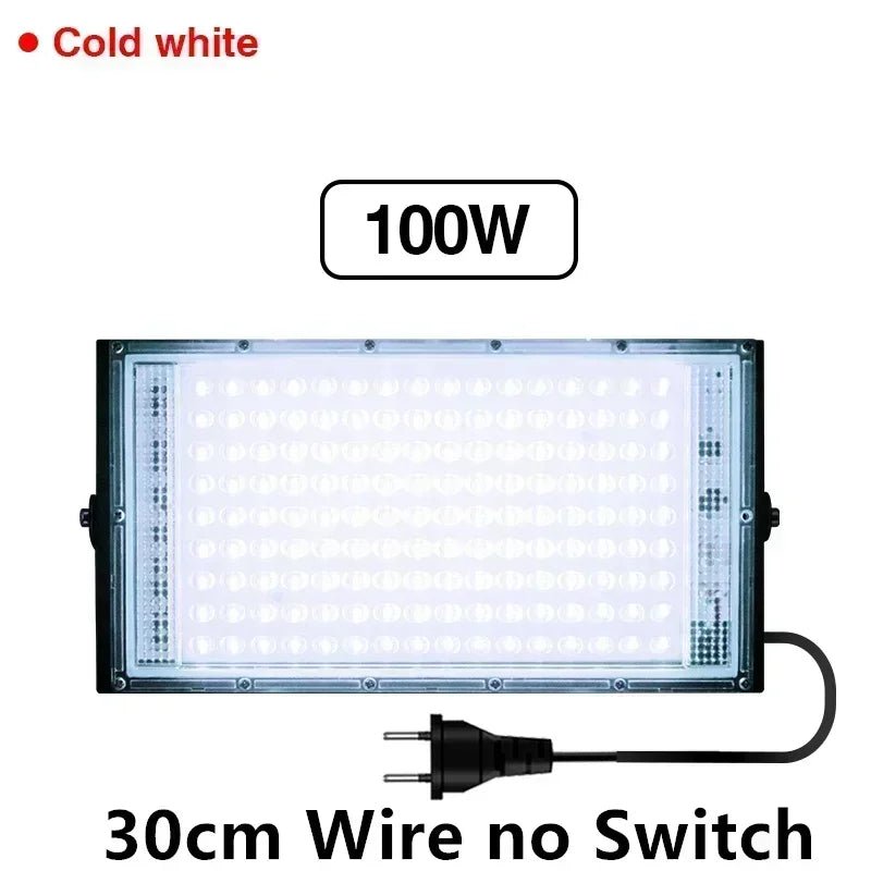 LED Floodlight 50W 100W AC220V 230V High Brightness Lighting Outdoor Waterproof Floodlight Outdoor Road Garden Courtyard Lights