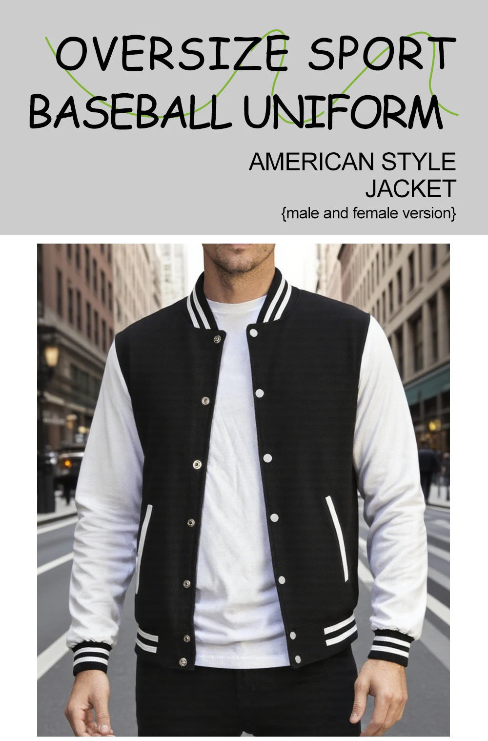 New York And R Art Letter Pattern Baseball Jersey Men'S Autumn Winter Jackets Soft Loose Clothing Sports High Street Clothes