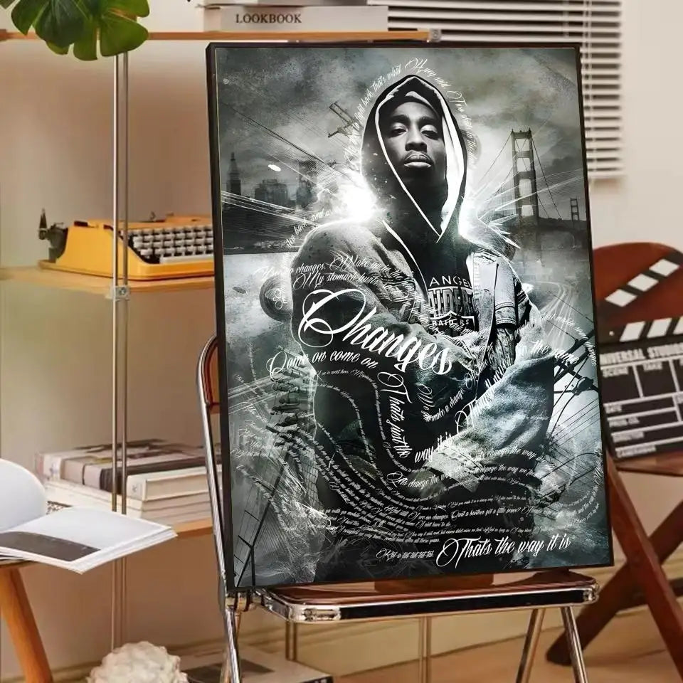 Rapper 2Pac T-Tupac S-Shakur Poster Paper Print Home Living Room Bedroom Entrance Bar Cafe Art Painting Decoration