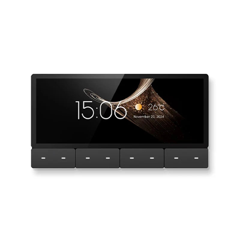 6.2 Inch WIFI TUYA ZIGEBEE Smart home multifunctional IR Central control panel Android 11 bluetooths audio wall amplifier system
