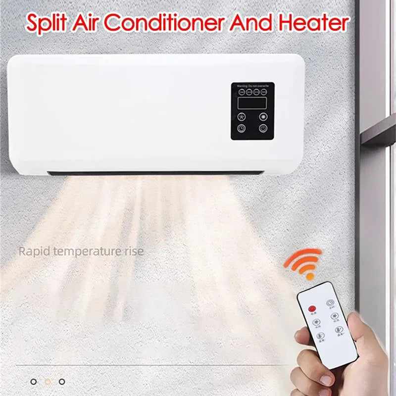 Portable Wall-Mounted Split Air Conditioner Dual-Purpose Heating And Cooling Air Conditioner with Remote Control for Apartment