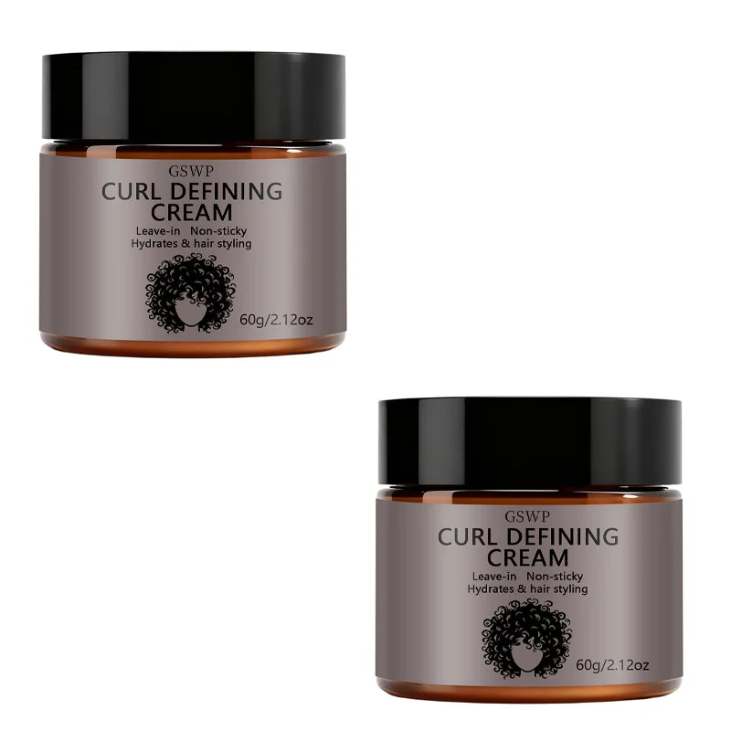 GSWP Curl Defining Cream. Contains Argan Oil. Sets Curls and Creates Perfectly Defined Waves. Controls Frizz. 60/120g