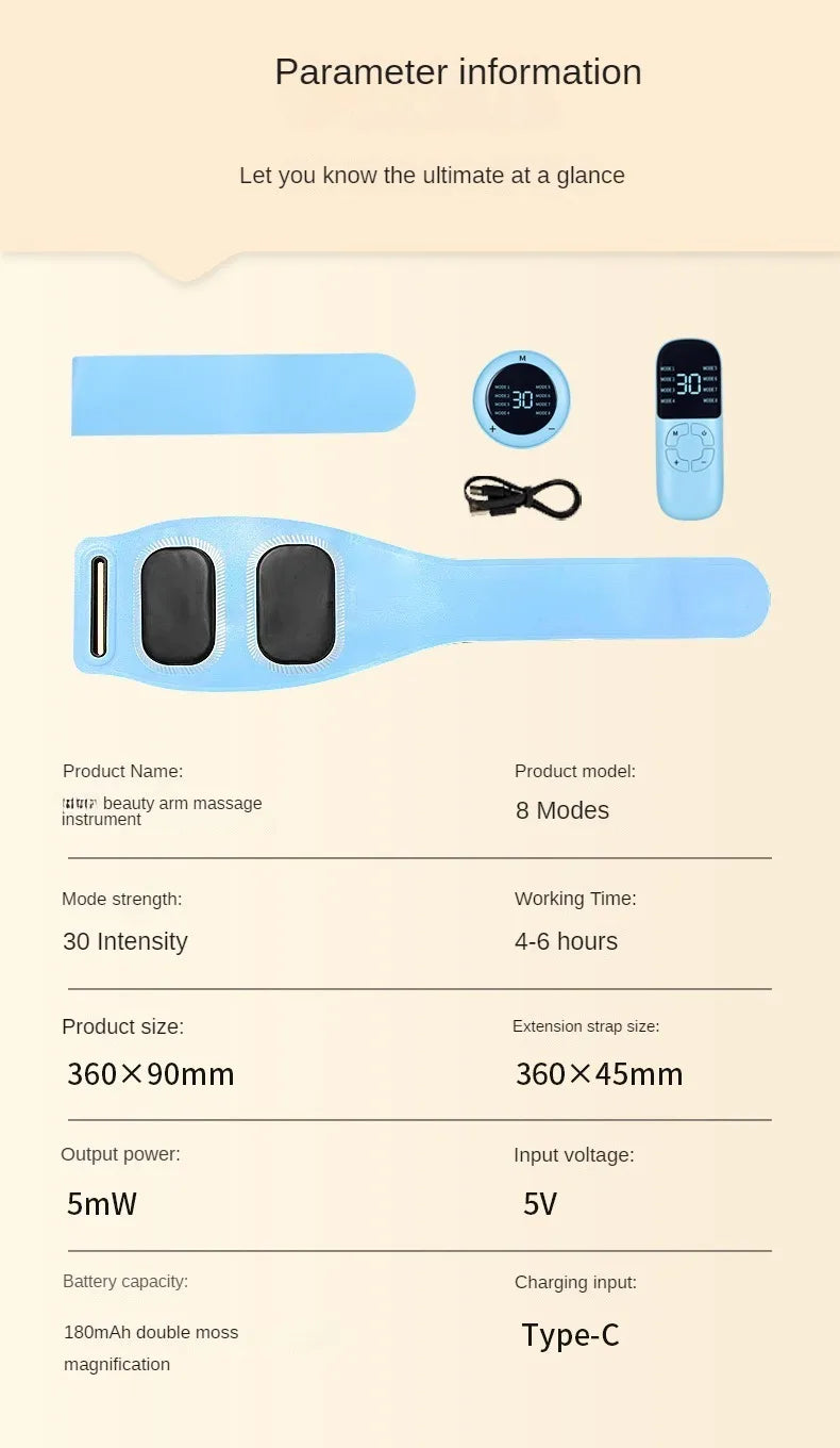 Arm Massager Machine Slim Deep Tissue Wristband Fat Burning Hand Training Instrument Wireless Portable Foot Full Body Massagers