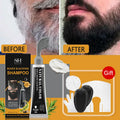 2024 Herbal Extract Black Beard Cream With Comb Rosemary Fast Black Beard Dye Shampoo Instant Hair Dye Cream Beard Care for Men
