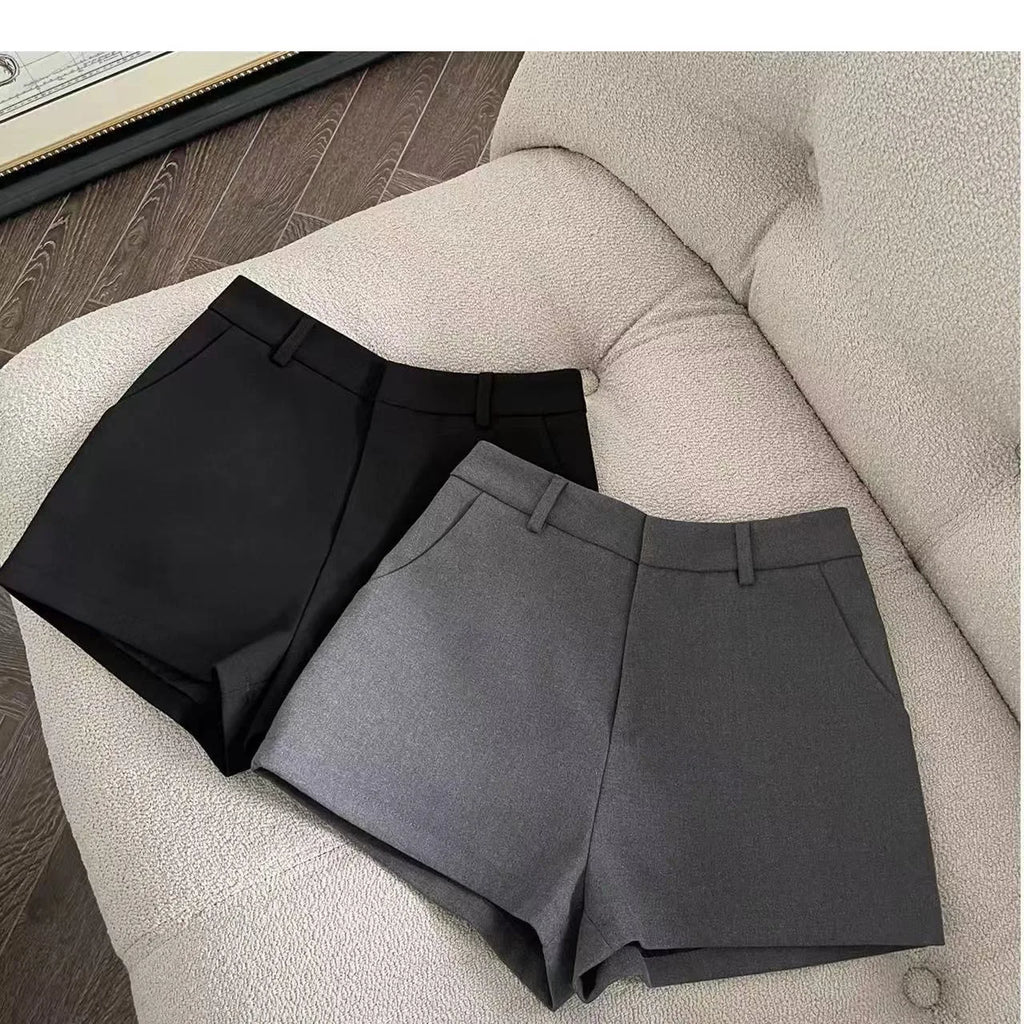 Women's 2026 New Elegant Solid A-Line Wide Leg Shorts Fashion Summer High Waist Korean Pants Casual Office Lady Commute Outfits