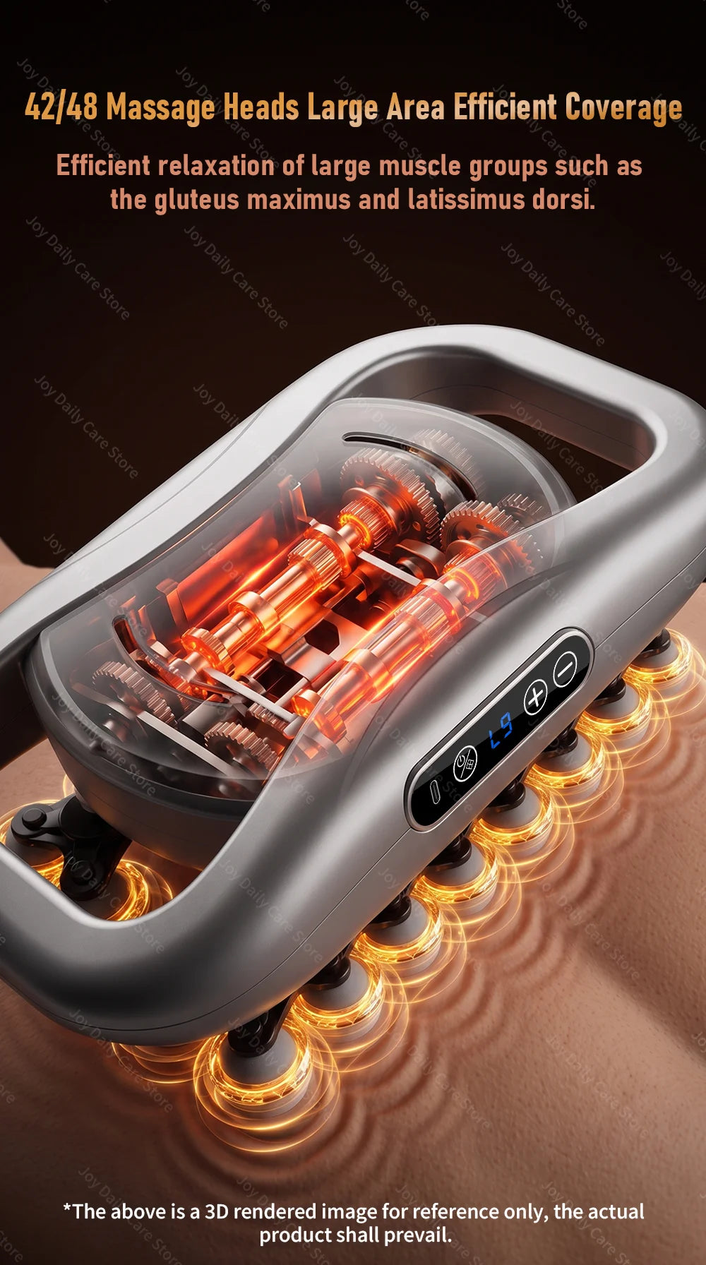 Professional Body Massager Powerful Electric Muscle Fascia Massager 48 Heads Wireless Massage Gun for Waist Shoulder Back Leg