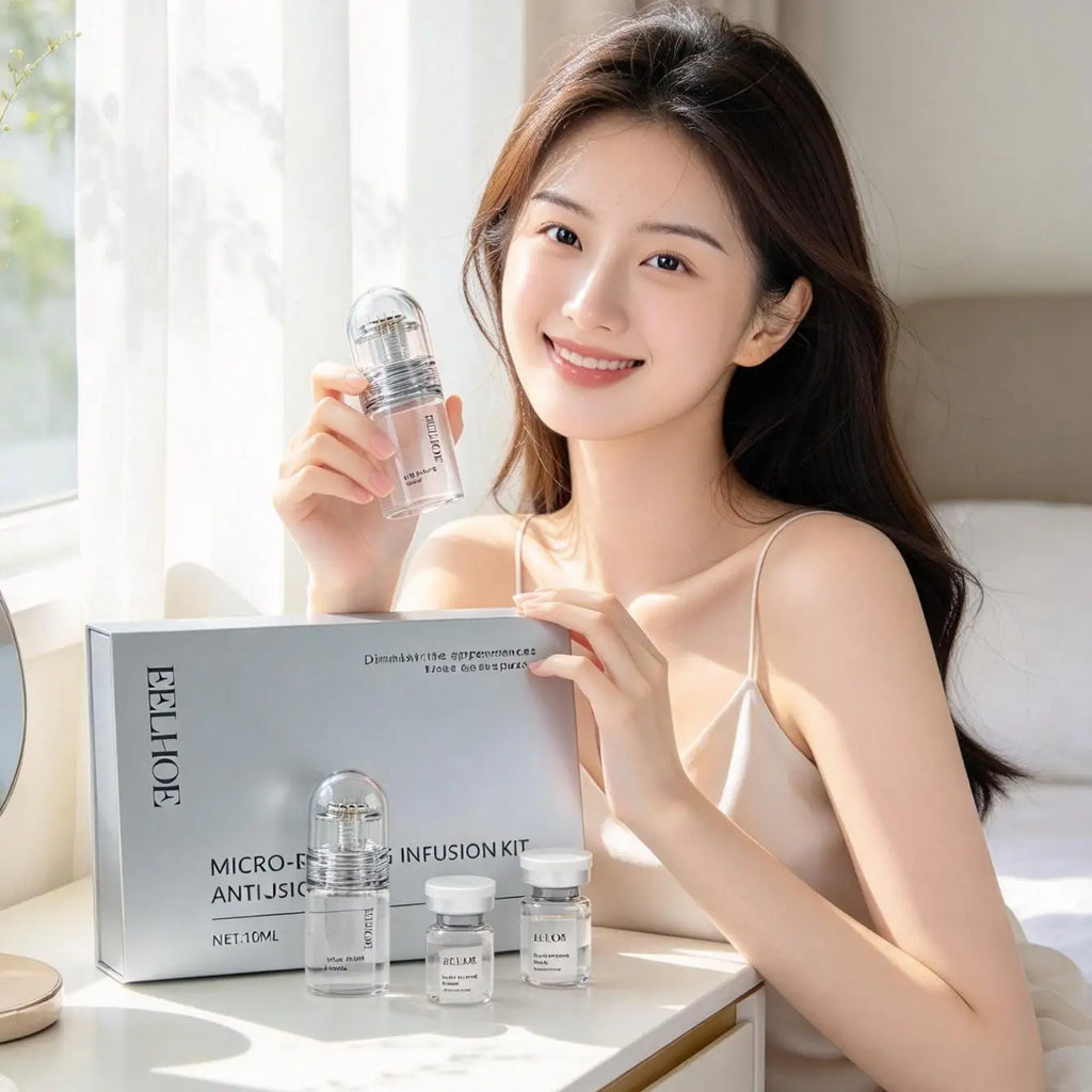 EELHOE Micro Infusion Peptide Serum Anti-Wrinkle Firm Skin Elasticity Enhancement Hydrating Hyaluronic Acid Pore Refining Serum