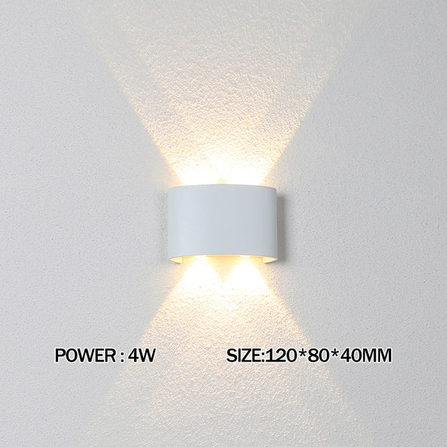 LED Wall Light IP65 Outdoor Waterproof Garden Fence Aluminum Indoor Fashion Wall Lamp For Bedroom Bedside Living Room Stairs