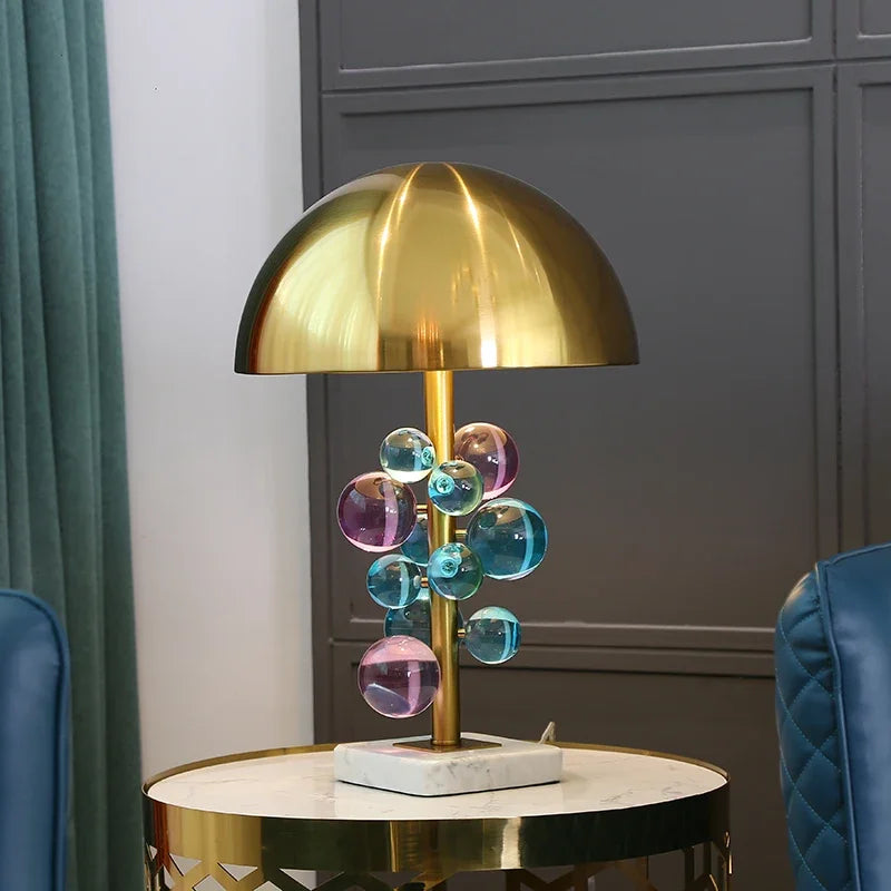 Nordic Creative LED Floor Lamp Colored Glass Ball Italian Designer Mushroom Lamp Living Room decoration Bedroom Reading Light
