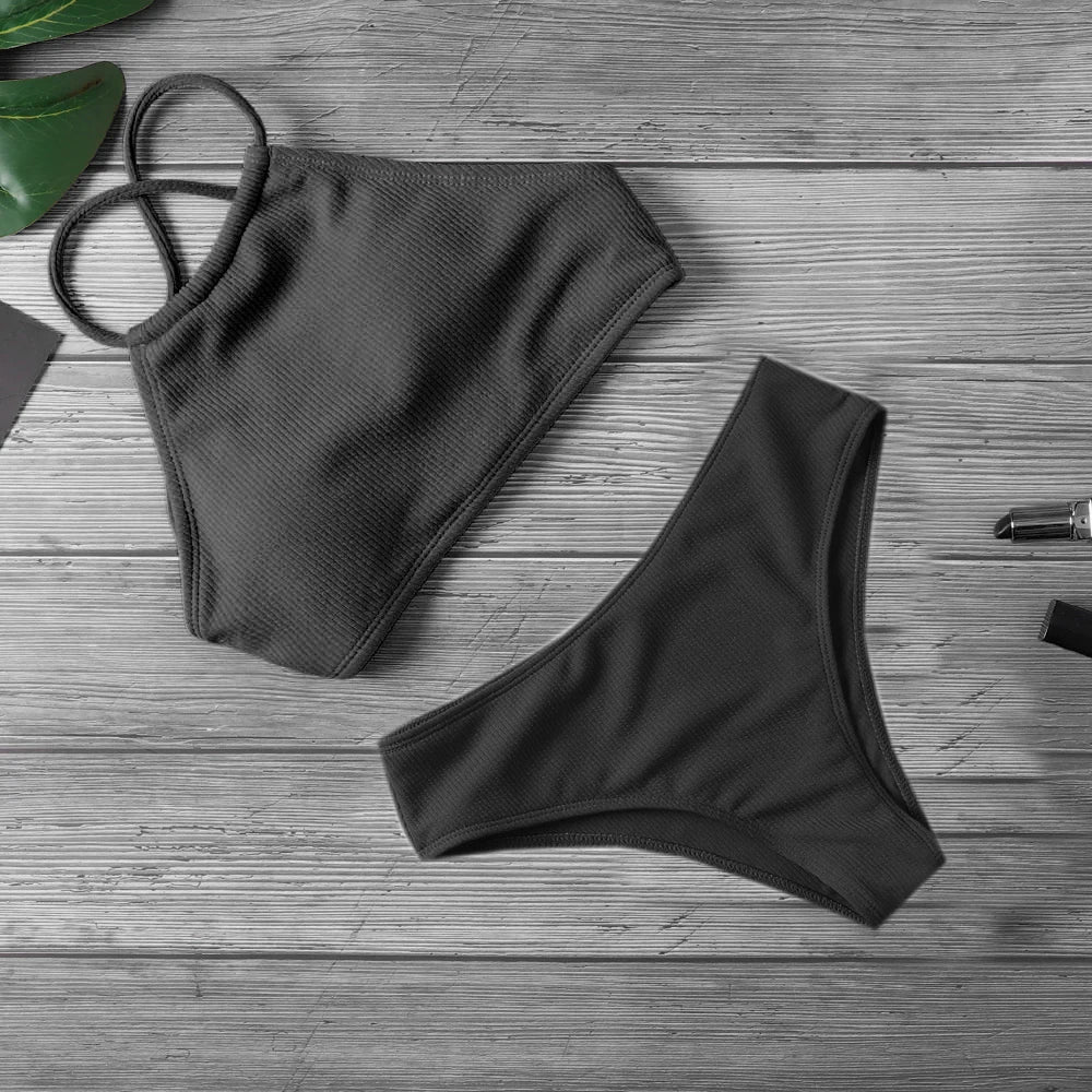 Bikini 2023 Sexy Women's Swimsuit Women's Ribbed Bikini Set Push Up Women's Swimsuit Brazil Swimsuit Beach Suit