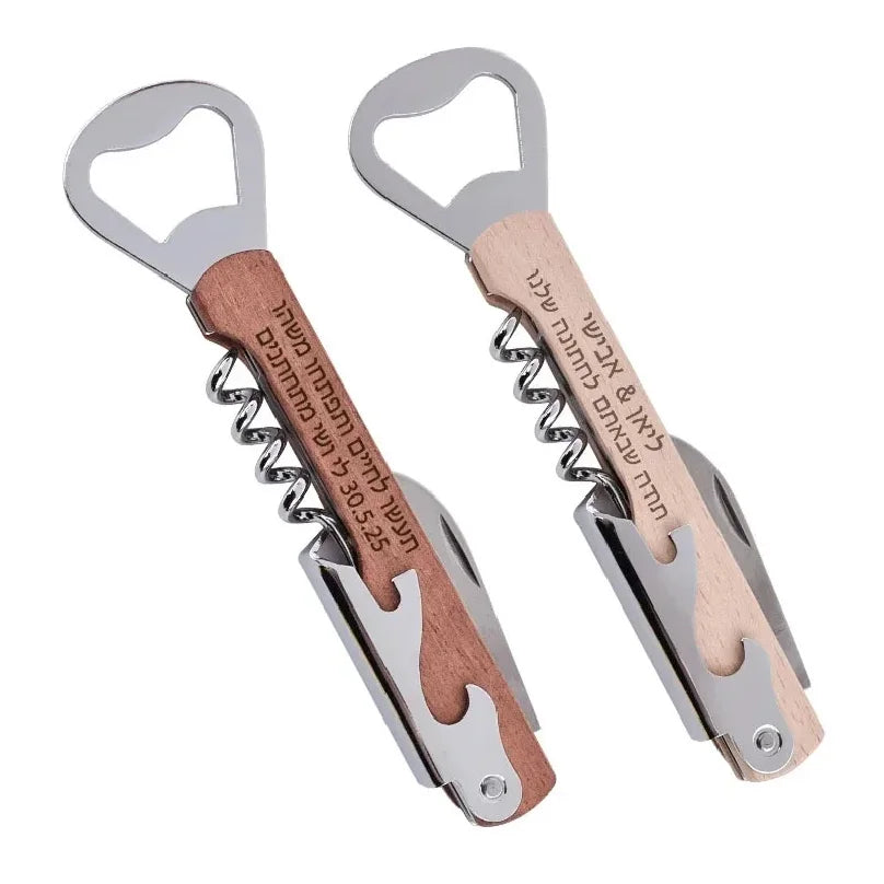 Personalized Wine Opener Corkscrew Groomsman Gifts Multifunction Bottle Opener Father's Day Gifts Wedding Gift