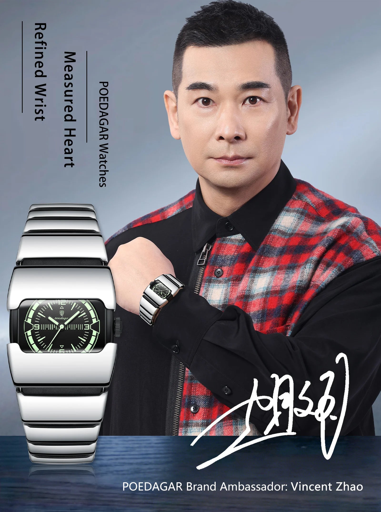 POEDAGAR Original Casual Man Wristwatch Waterproof Luminous Stainless Steel Watch For Men Sports Quartz Men's Watches Male Clock
