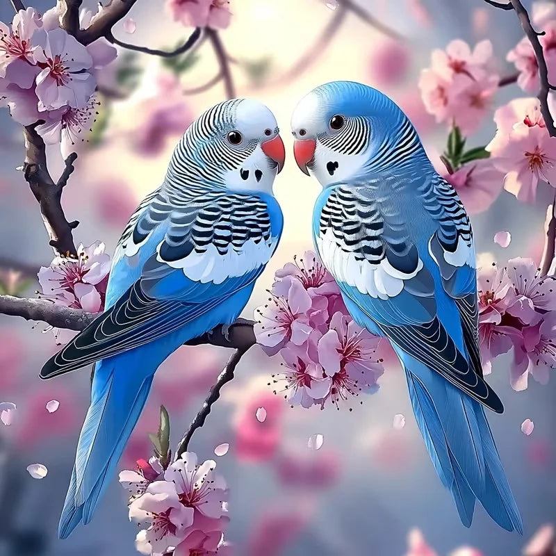 HUACAN Diamond Mosaic Kit Parrot Animal Full Square Round Drill Painting Bird Flower Paintings Home Decor Rhinestones