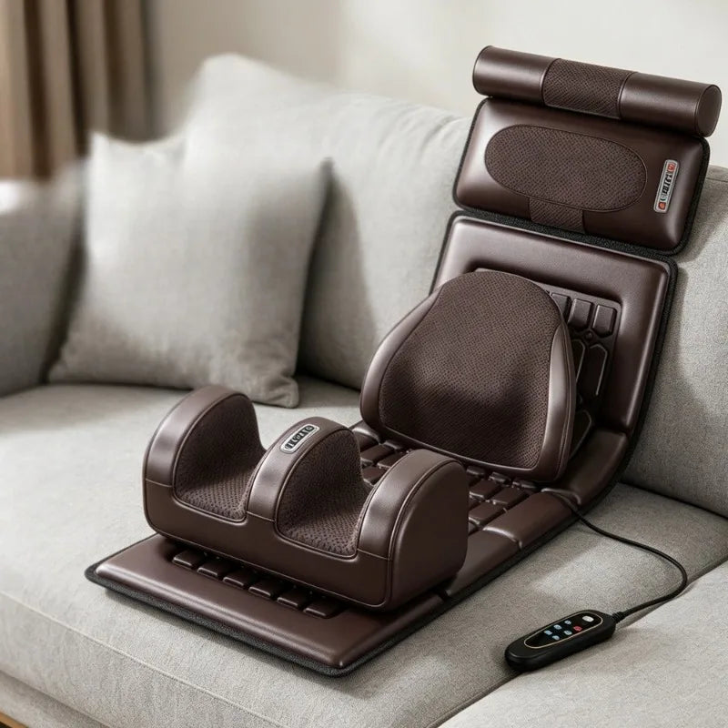 Electric Full Body Massage Mats Multifunctional High Frequency Vibration Heated Airbag Massage Cushion Relaxation Equipment