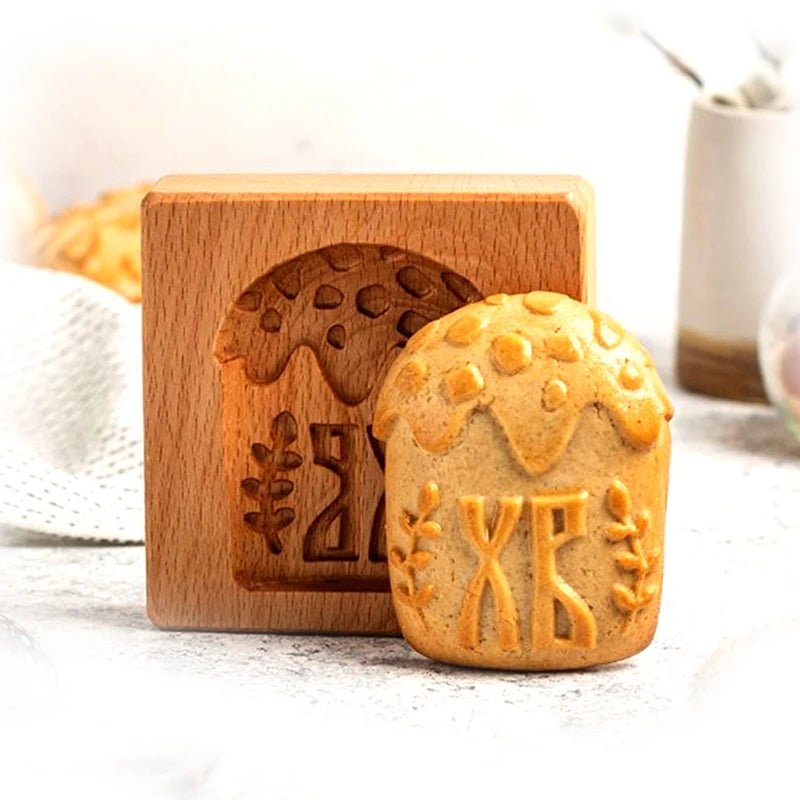 3D Cookie Baking Molds Wooden Gingerbread Mold Press Pumpkin Embossing Tools for Cake Decor DIY Kitchen Gadgets Cookies Moulds