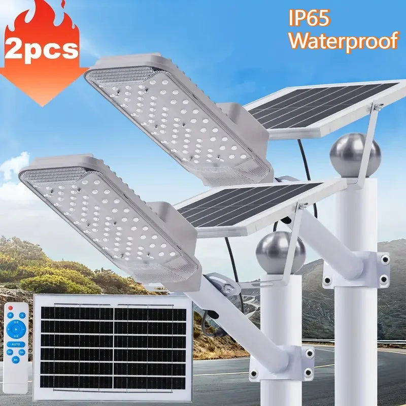 2/1 Pack High Power Solar Street Light Waterproof 6500K Split Solar Wall Light, Suitable For Garden Yard Garage