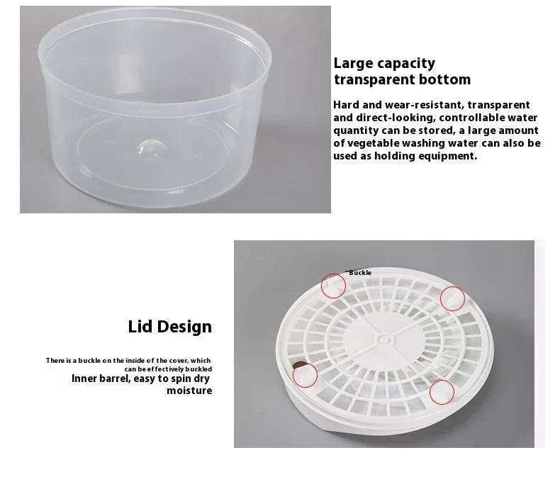 Lettuce Drain Basket  Multifunctional Household Manual Vegetable Dehydrator - Salad Spinner with Fruit,  Home Kitchen Gadgets