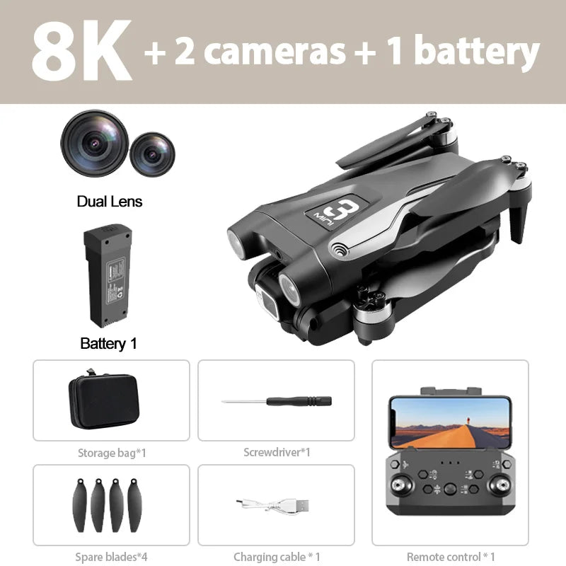 Original Z908 Pro /MAX 8K Drone ESC Professional 4K Dron Optical Flow Localization 3sided Obstacle Avoidance Quadcopter Toys