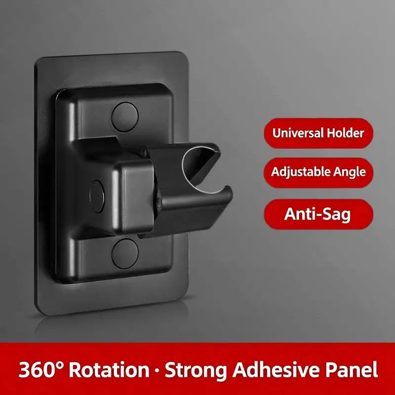 Shower Head Holder 1Pcs Self Adhesive No Drill Punch Free Adjustable Wall Mount Bracket for Outdoor Patio Shower
