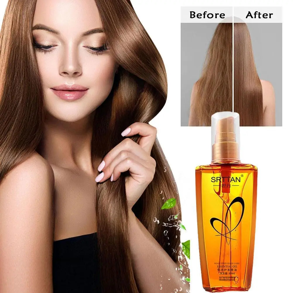 80ML Moroccan Argan Oil Hair Serum Lightweight Hair Oil Mist For Split Ends Frizzy Hair And Flyaways,Hair Oil Repair Gloss Shine