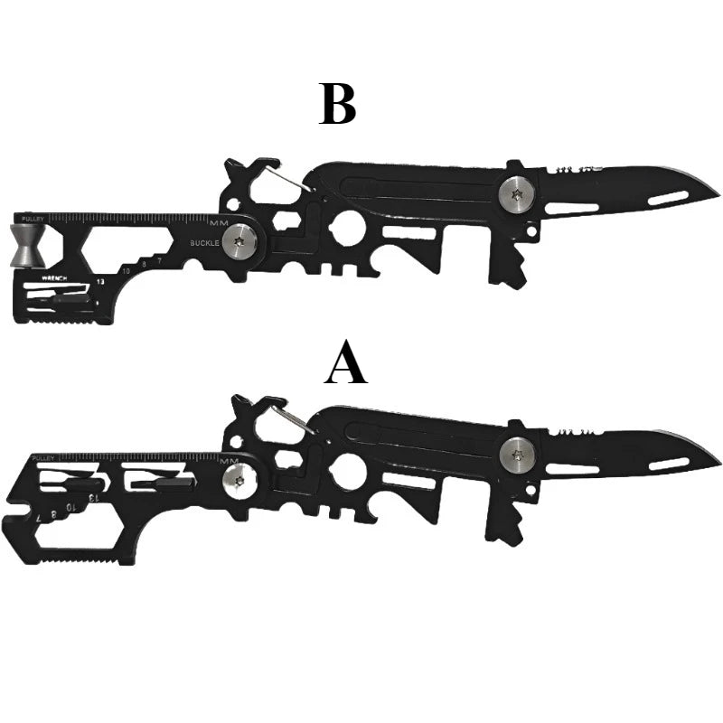 Multifunctional EDC Tool Card Folding Scissor Knife Outdoor Camping Gear