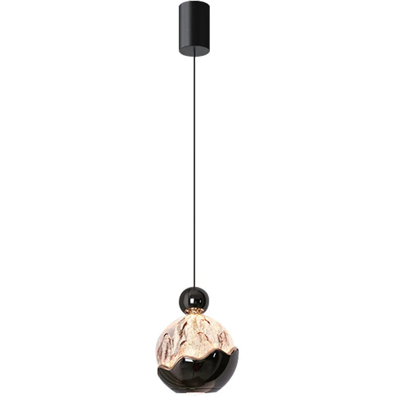 Italian Light Luxury Bedside Pendant Light Artistic Snow Mountain Hand Sweeping Induction Adjustable Entrance Hanging Line Light