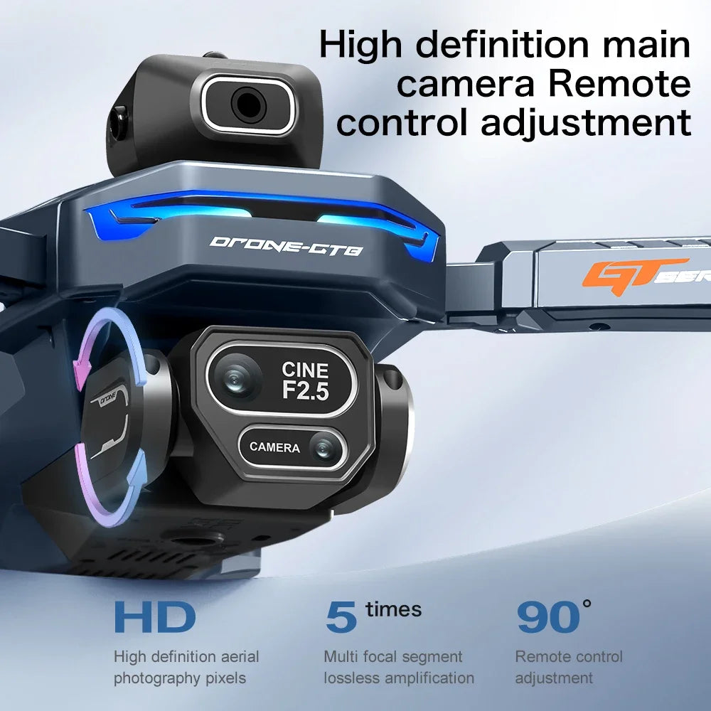 Original GT8 Drone 8K Professional Dual Camera GPS FPV Brushless Motor Optical Flow Hovering Folding Quadcopter 4K RC Dron Toys