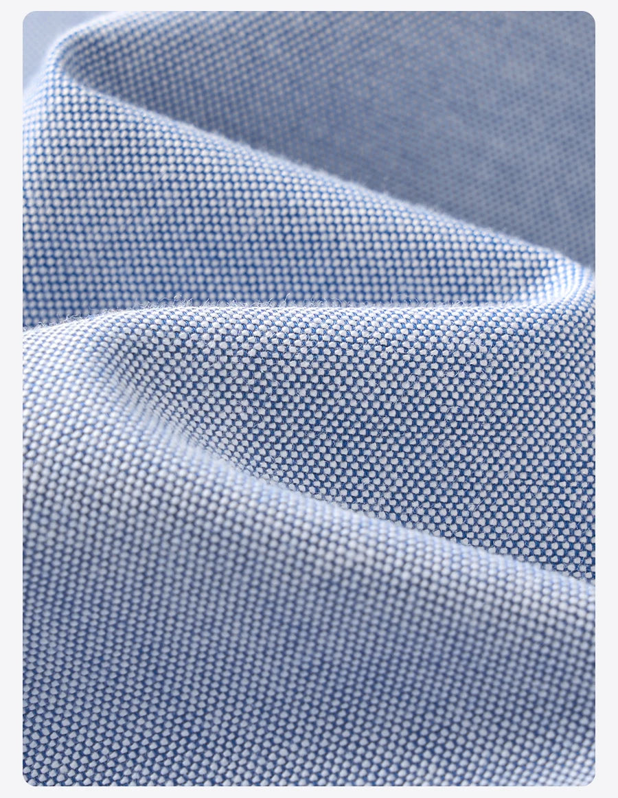 SIMWOOD 2026 Spring New Regular Fit Smart Casual Shirts Men Basic Solid Color 180gsm Oxford Fabric Shirts