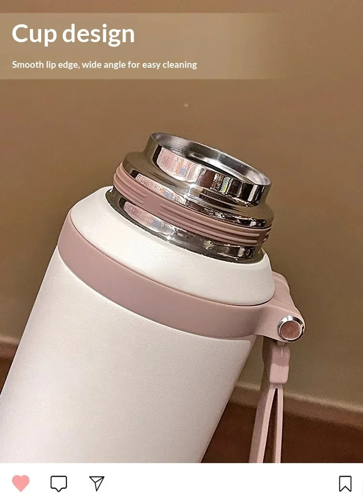 316 Stainless Steel 600ml Coffee Cup Travel Thermal Mug Leak-Proof Thermos Bottle Tea Coffee Mug Office Business Style Thermos L