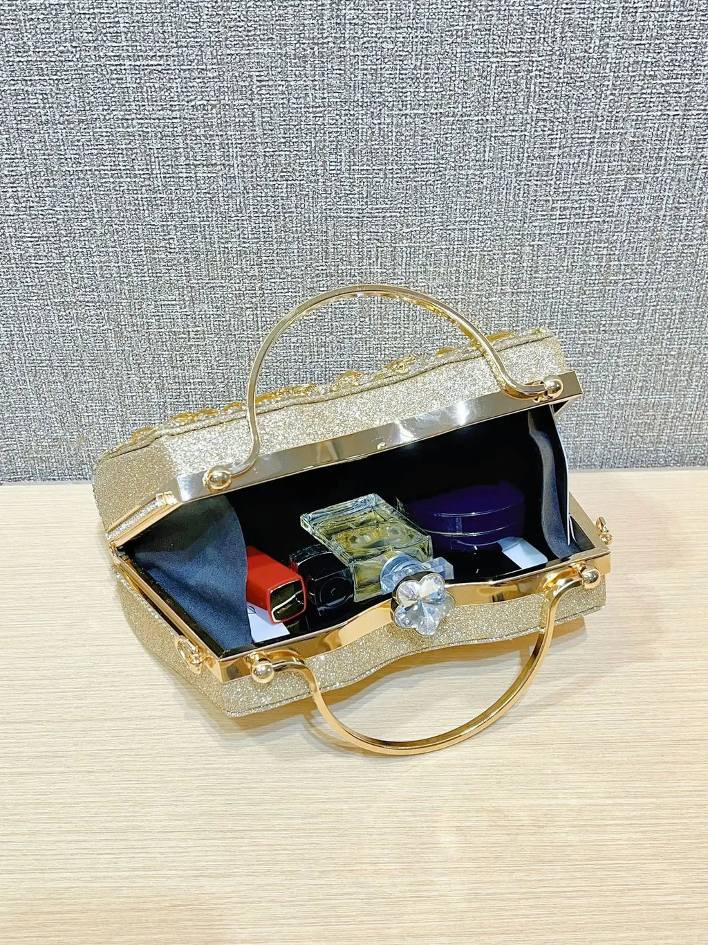 Rhinestone Women Evening Clutch Shiny Dinner Party Handbag Match For Dress Shoulder Crossbody Bag Cosmetic Phone Storage