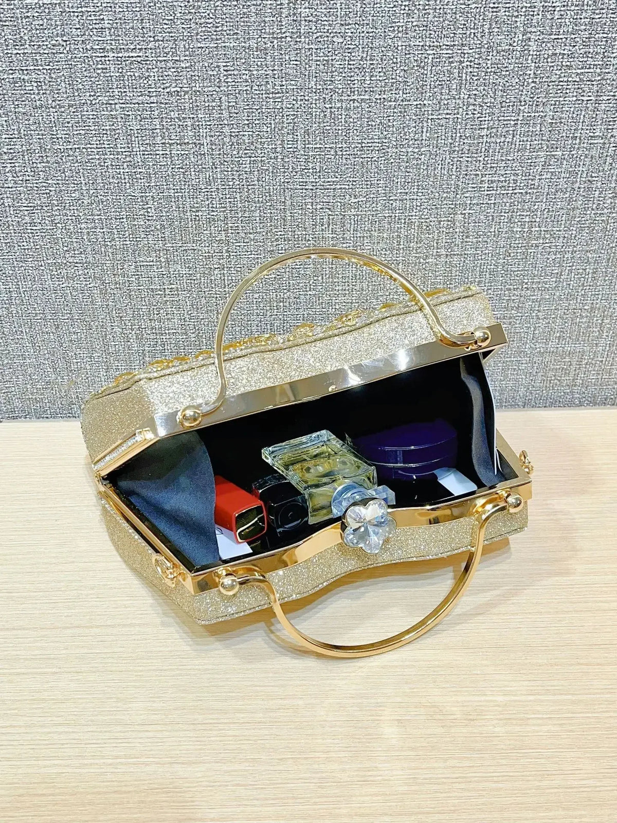 Rhinestone Women Evening Clutch Shiny Dinner Party Handbag Match For Dress Shoulder Crossbody Bag Cosmetic Phone Storage