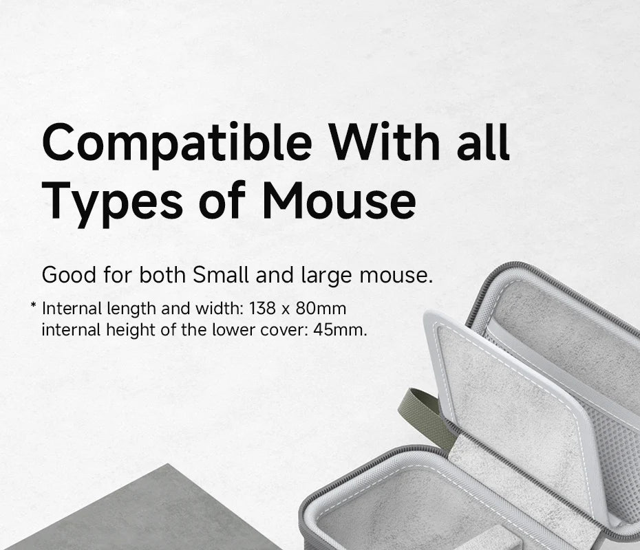 Hagibis Electronic Organizer Travel Case Bag for Mouse Portable Carry Case for Wireless Mouse Cable Charger Power Bank Hardshell