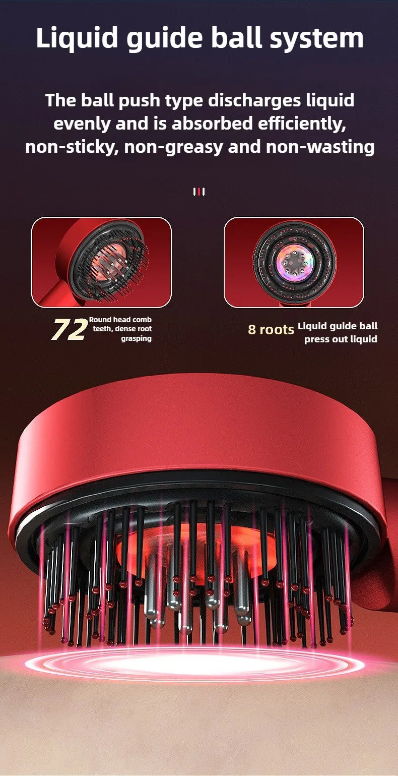 XYT-0806 Red Light Electric Massage Comb Kneading Living Hair Scalp Medicine Device Healthy Hair Guide Liquid Growth Instrument