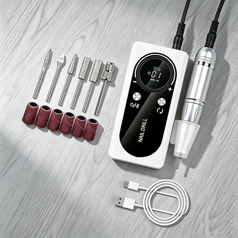 Professional Electric Nail Drill Machine Lathe Kit Nail Sander File for Manicure Cutter Set Art Supplies Salon Grinder Tools