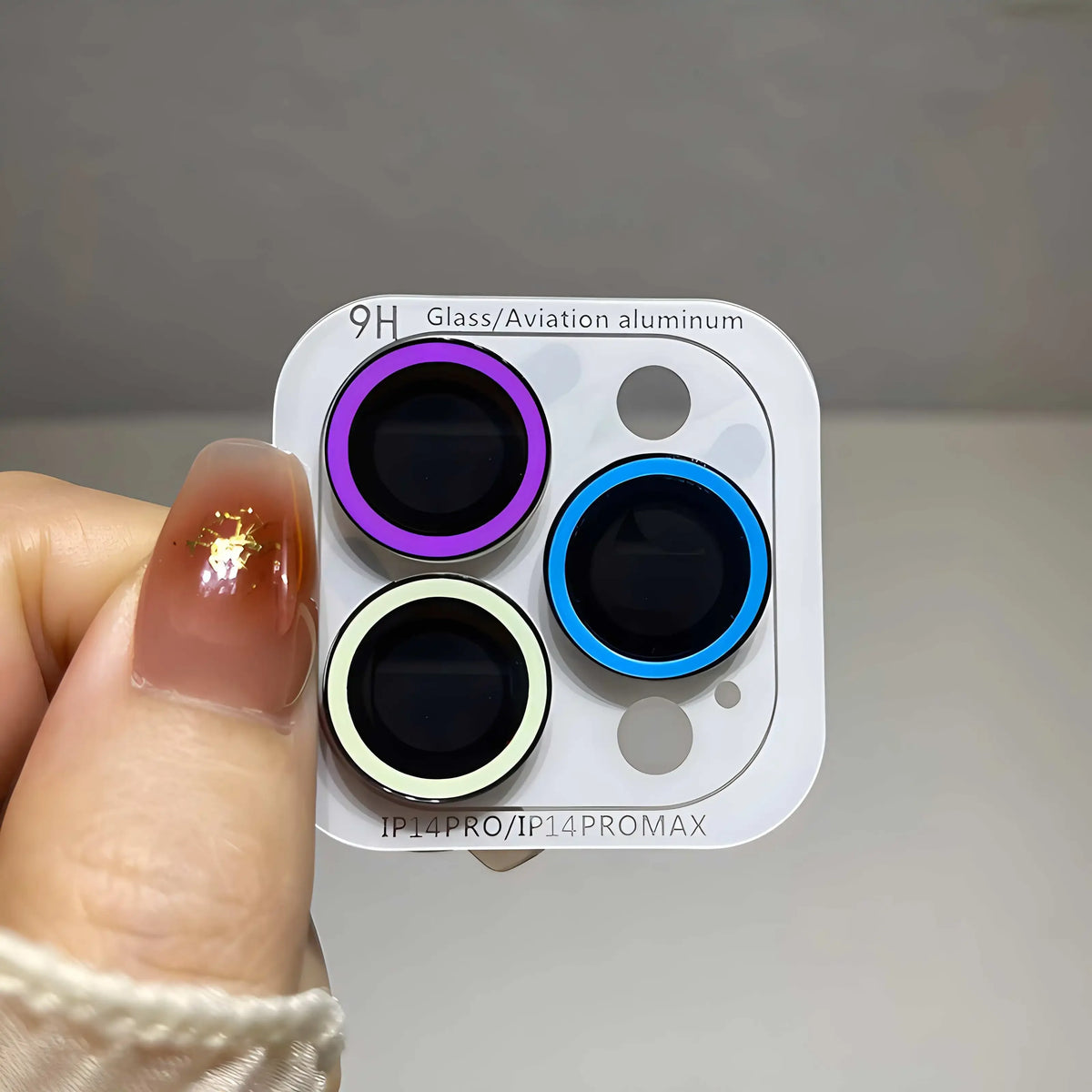2-3Pcs Luminous Ceramic Camera Protector Film for IPhone 13 14 15 ProMax 15 Plus 13 12 Mini Lens Ring Tempered Glass Glowing Cap