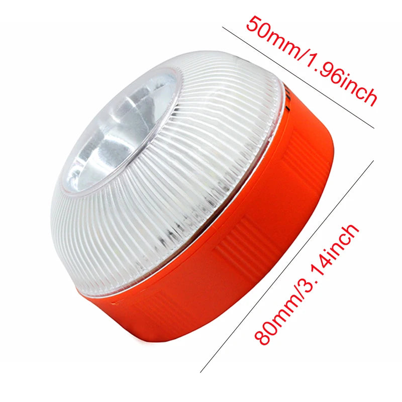 V16 Car Emergency Beacon Light USB Rechargeable Magnetic Induction Strobe Flashing Warning Light Help Flash Safety Signal Lamp