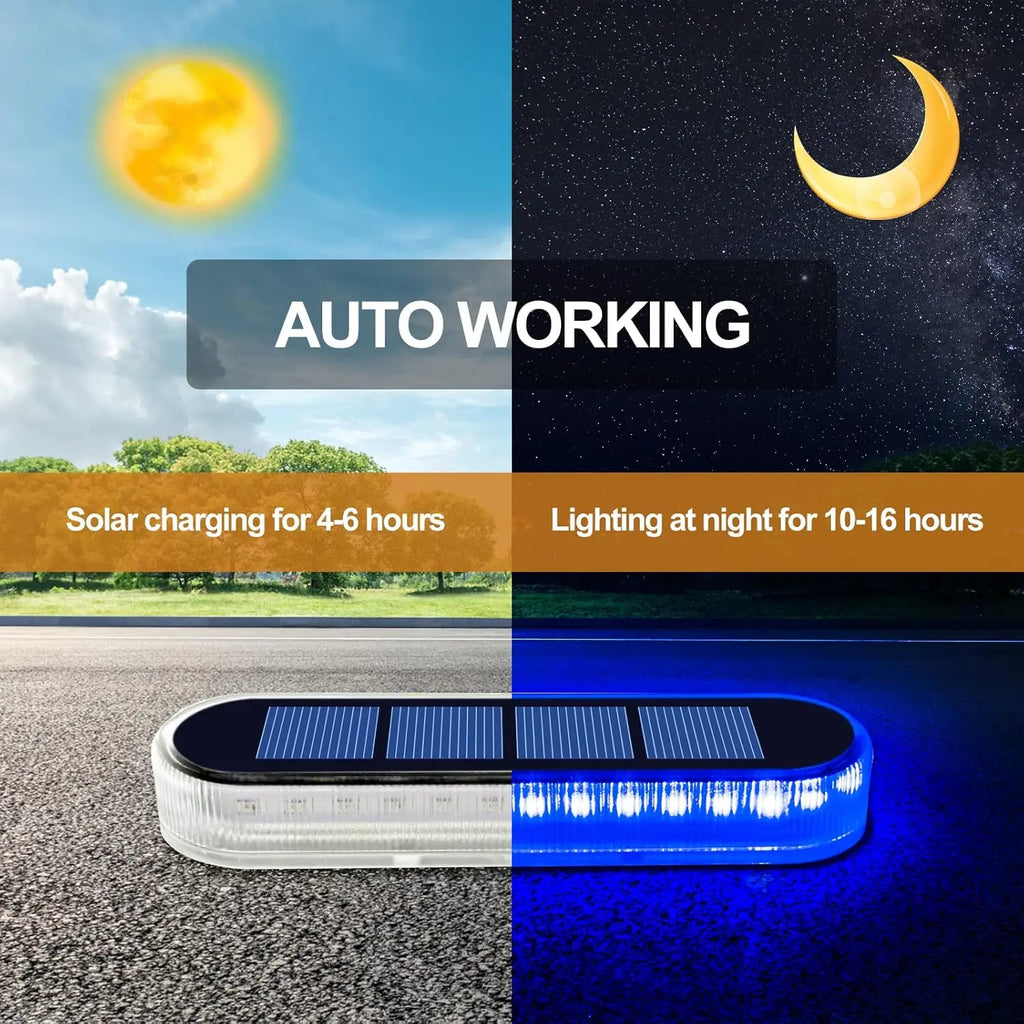 LED Solar Deck Lights Stair Light Outdoor IP68 Waterproof Solar Light With Lens Anti-theft Design Decor Lighting For Garden Deck