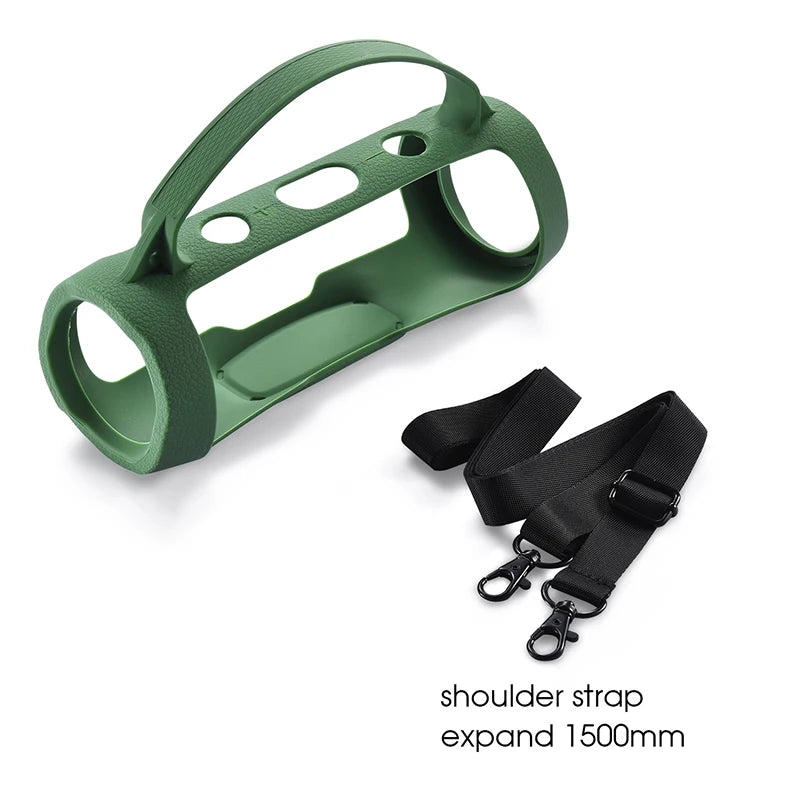Bluetooth Speaker Case Soft Silicone Cover Skin With Strap Carabiner for JBL Charge Essential 2 Wireless Bluetooth Speaker Bag