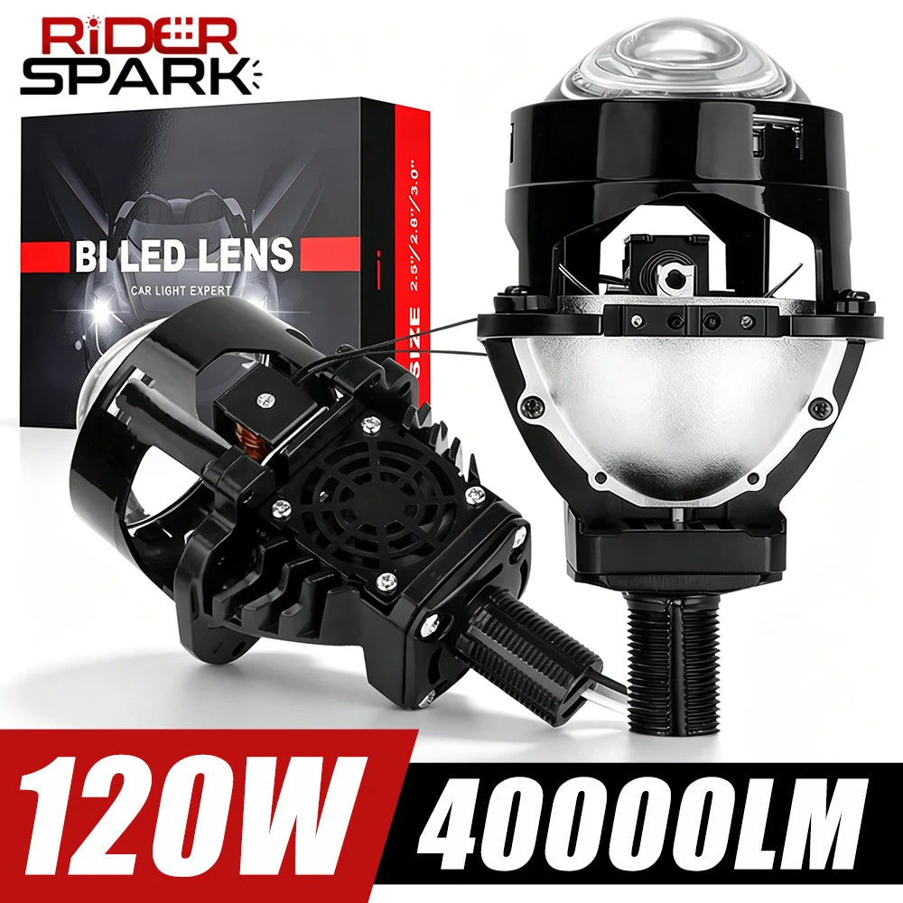 Bi-LED Projector Headlight Lenses H7 H4 9005 9006 LED Car Lamps Auto High Low Beam LED Light Bi-led Lens 2.5 Inch 3.0 In