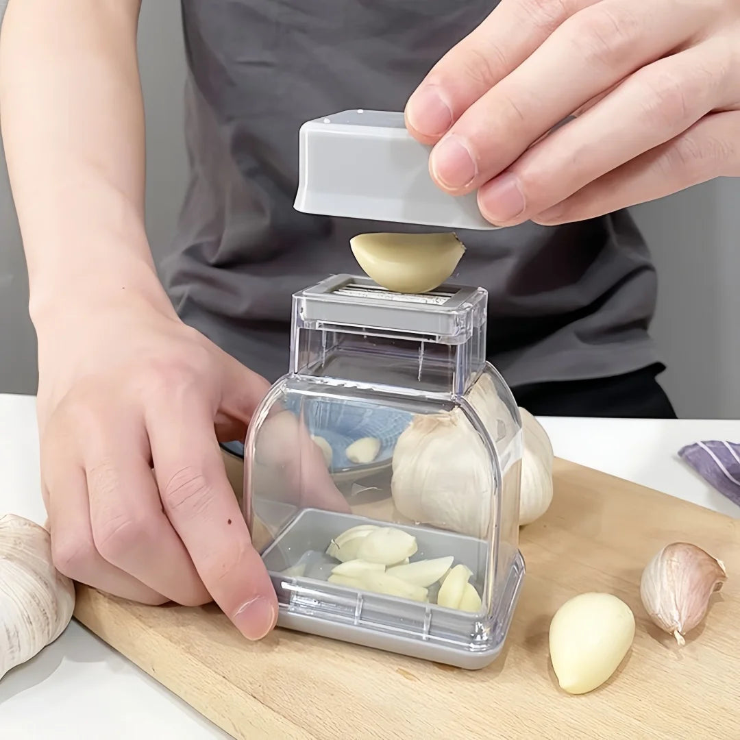 Garlic Slicer with A Detachable Manual Press Stainless Steel Blade Cutting Garlic Cloves A Small Tool for Kitchen Gadgets Tool