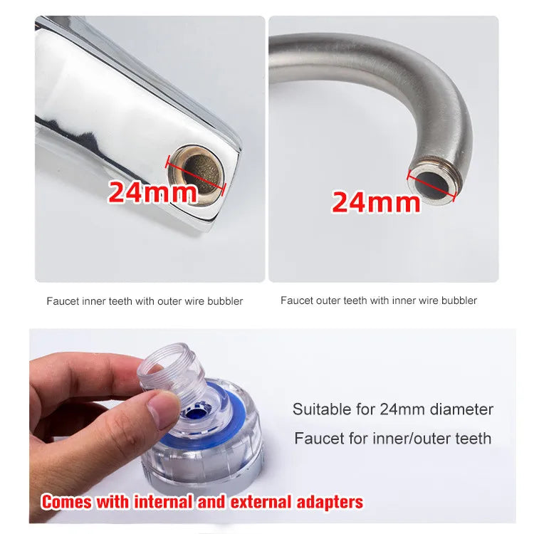 Universal Kitchen faucet adapter Bathroom water saving faucet nozzle with filter tap aerator connector Anti-splash Sprayer Head