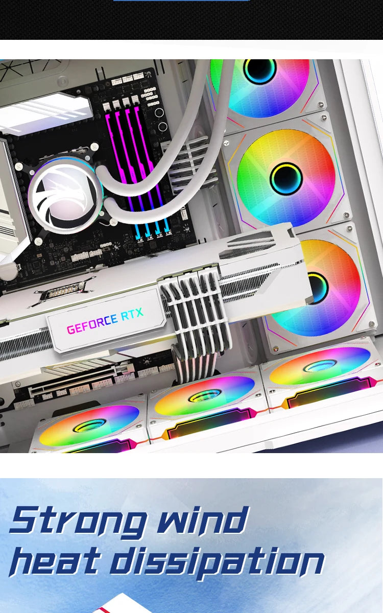 PRISM IV PRO Case Cooling Fan 120mm 5V 3 PIN ARGB, 12V 4 PIN PWM, for CPU & Case,Infinity Mirror Series,1650 RPM, 65 CFM
