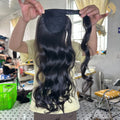 PONYTAIL NATURAL WAVY CUSTOMIZED COLOR 100% HUMAN VIETNAMESE HAIR
