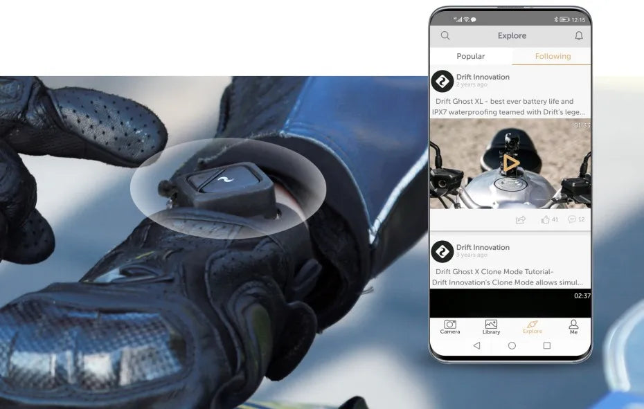 Drift Ghost XL Pro 4K PLUS HD Action Camera 3000mAh Battery WiFi IPX7 Waterproof Rotatable Lens Helmet Cam Motorcycle Bicycle
