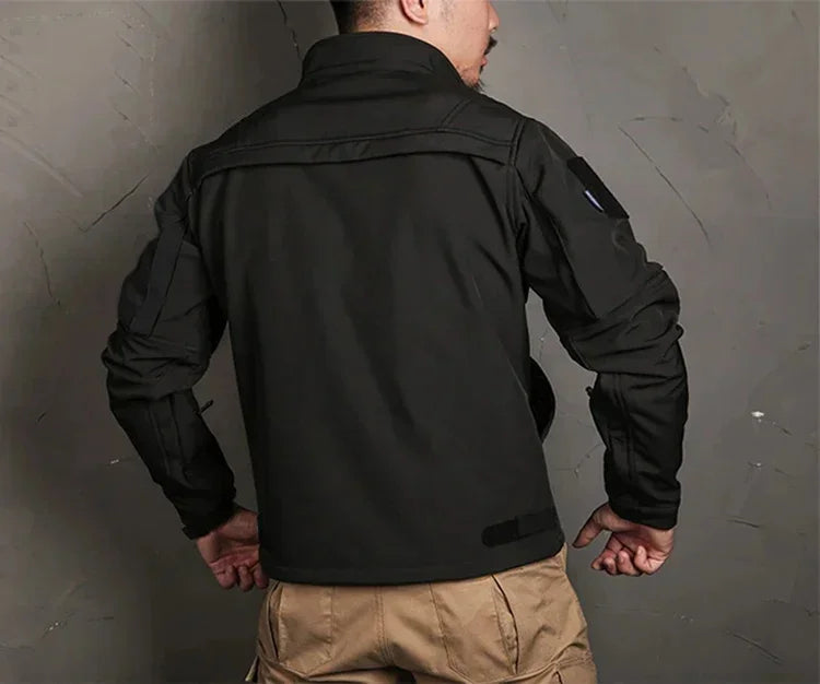 Waterproof Shark Skin Tactical Sets Mens Thicken Fleece New Soft Shell Combat Jackets+windproof Warm Cargo Pant 2 Piece Set