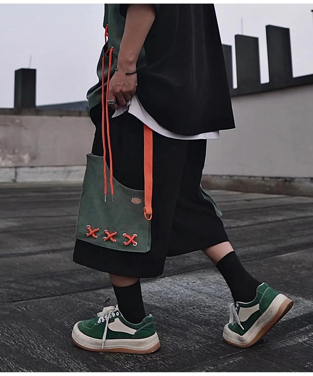 ARENS Hip Hop Cargo Shorts Men Basketball Men's Oversize Couples Matching Clothing Japanese Steetwear Summer Pockets Patchwork
